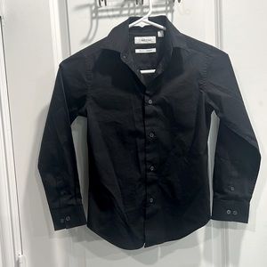 Calvin Klein Black Long sleeve Slim Fit Button Down shirt Size 8